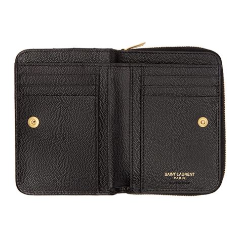 black zip around wallet ysl|YSL wallet small.